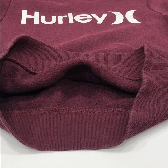 Hurley Kids' Burgundy Hoodie – Size 7/8 - Picture 6 of 9